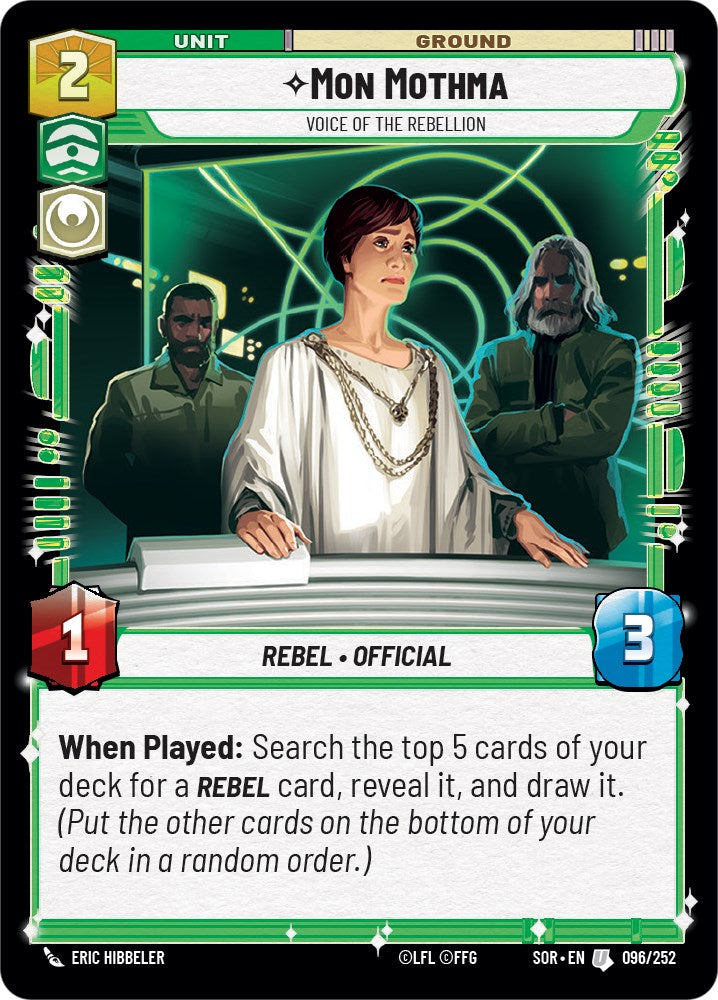 Mon Mothma - Voice of the Rebellion (096/252) [Spark of Rebellion] | Jomio and Rueliete's Cards and Comics