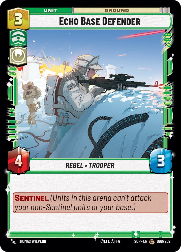 Echo Base Defender (098/252) [Spark of Rebellion] | Jomio and Rueliete's Cards and Comics