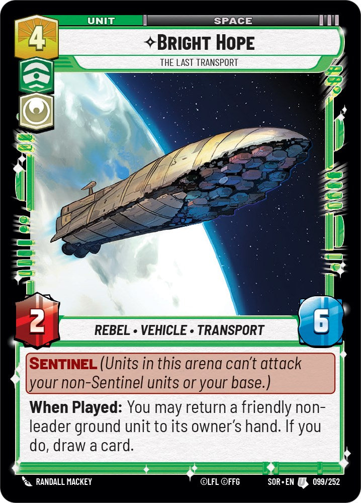 Bright Hope - The Last Transport (099/252) [Spark of Rebellion] | Jomio and Rueliete's Cards and Comics