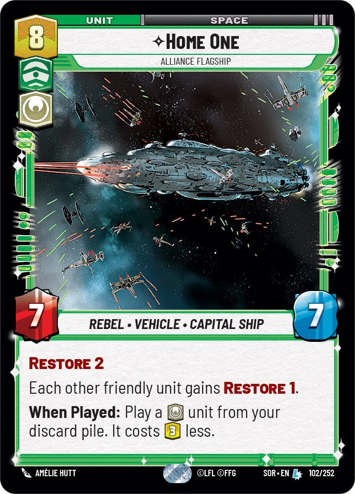 Home One - Alliance Flagship (102/252) [Spark of Rebellion] | Jomio and Rueliete's Cards and Comics