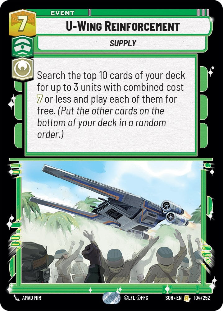 U-Wing Reinforcement (104/252) [Spark of Rebellion] | Jomio and Rueliete's Cards and Comics