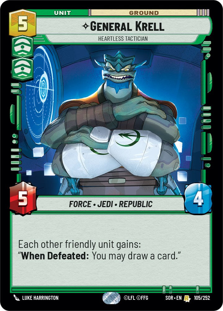 General Krell - Heartless Tactician (105/252) [Spark of Rebellion] | Jomio and Rueliete's Cards and Comics