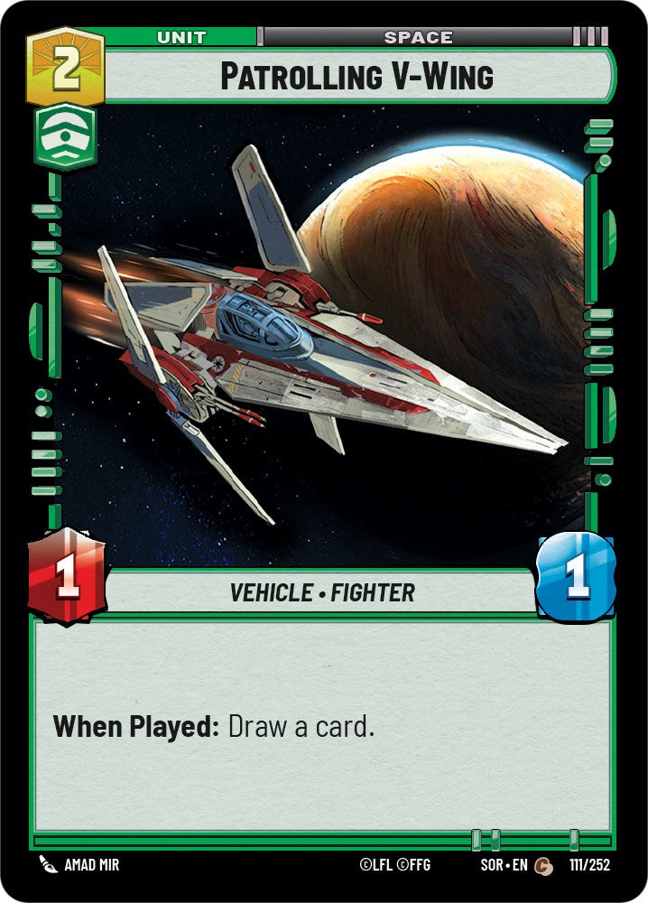 Patrolling V-Wing (111/252) [Spark of Rebellion] | Jomio and Rueliete's Cards and Comics