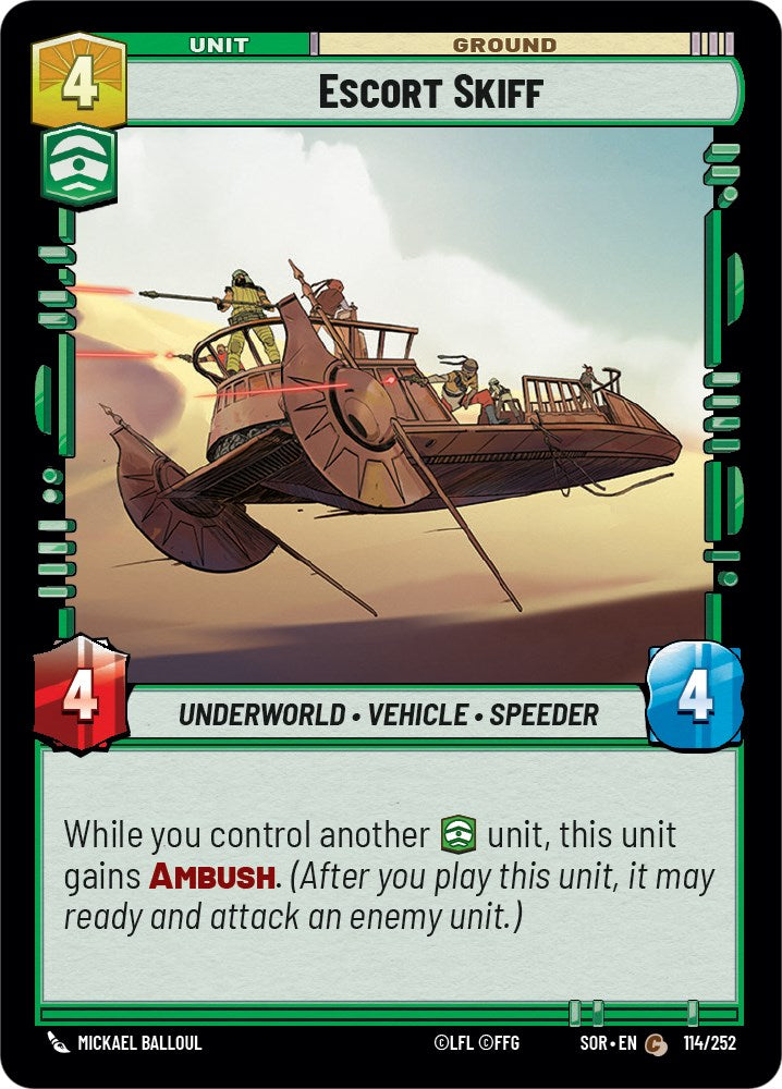 Escort Skiff (114/252) [Spark of Rebellion] | Jomio and Rueliete's Cards and Comics