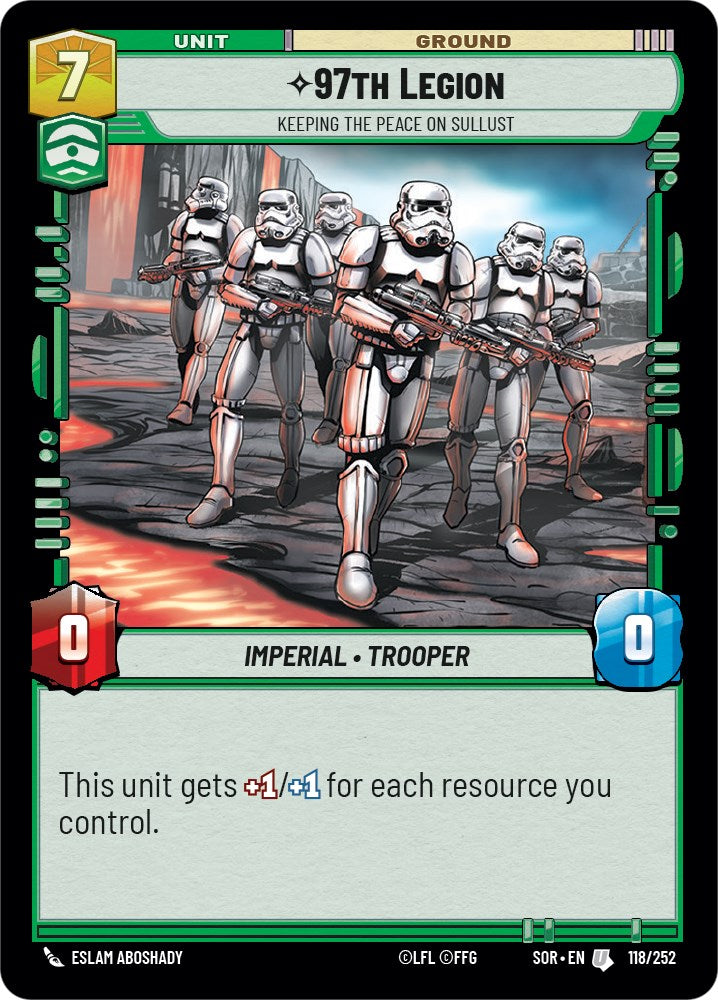 97th Legion - Keeping the Peace on Sullust (118/252) [Spark of Rebellion] | Jomio and Rueliete's Cards and Comics