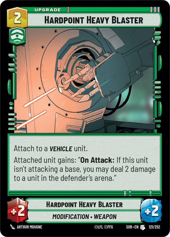 Hardpoint Heavy Blaster (121/252) [Spark of Rebellion] | Jomio and Rueliete's Cards and Comics