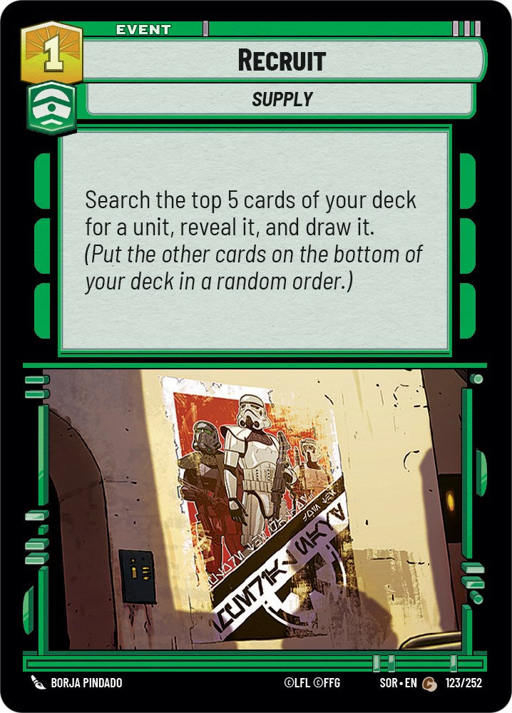 Recruit (123/252) [Spark of Rebellion] | Jomio and Rueliete's Cards and Comics