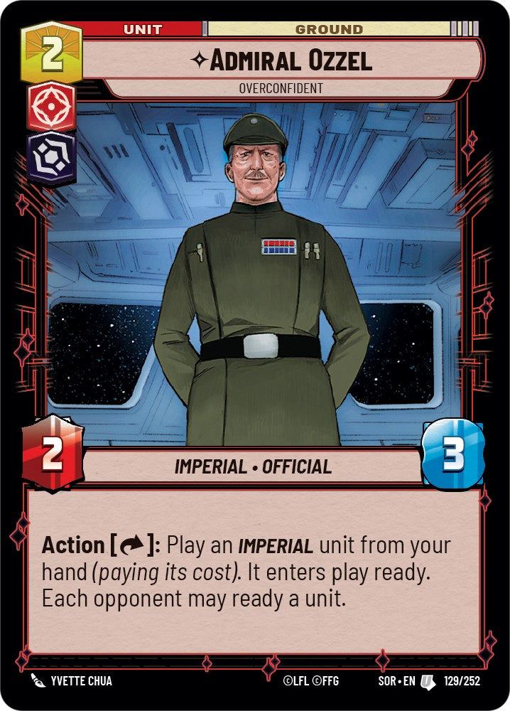 Admiral Ozzel - Overconfident (129/252) [Spark of Rebellion] | Jomio and Rueliete's Cards and Comics