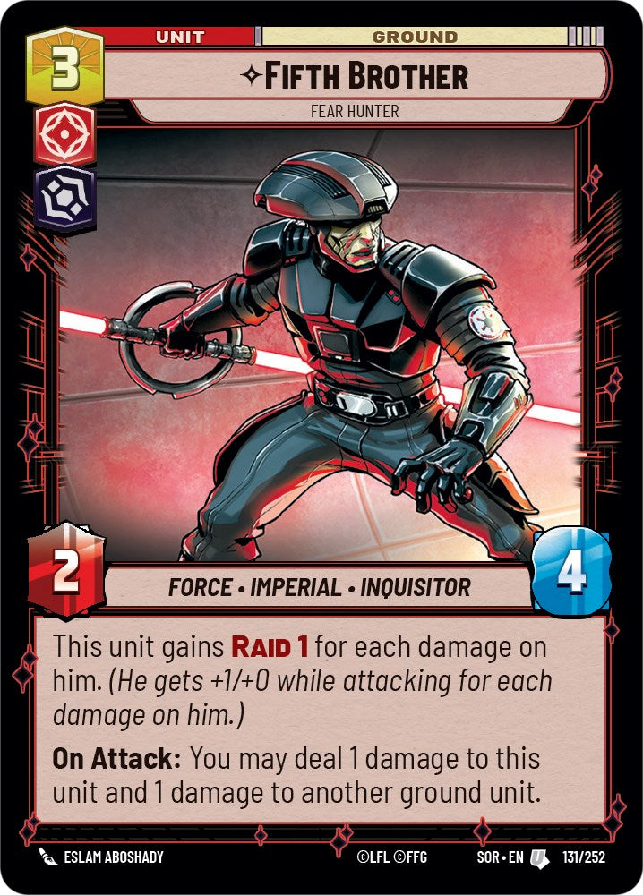 Fifth Brother - Fear Hunter (131/252) [Spark of Rebellion] | Jomio and Rueliete's Cards and Comics