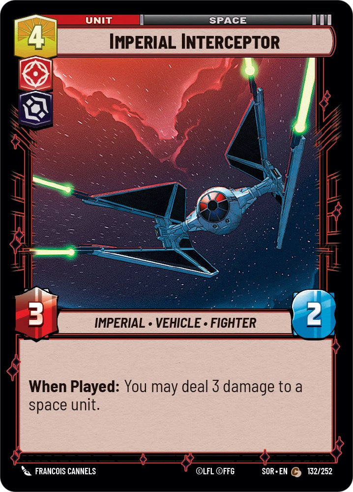 Imperial Interceptor (132/252) [Spark of Rebellion] | Jomio and Rueliete's Cards and Comics