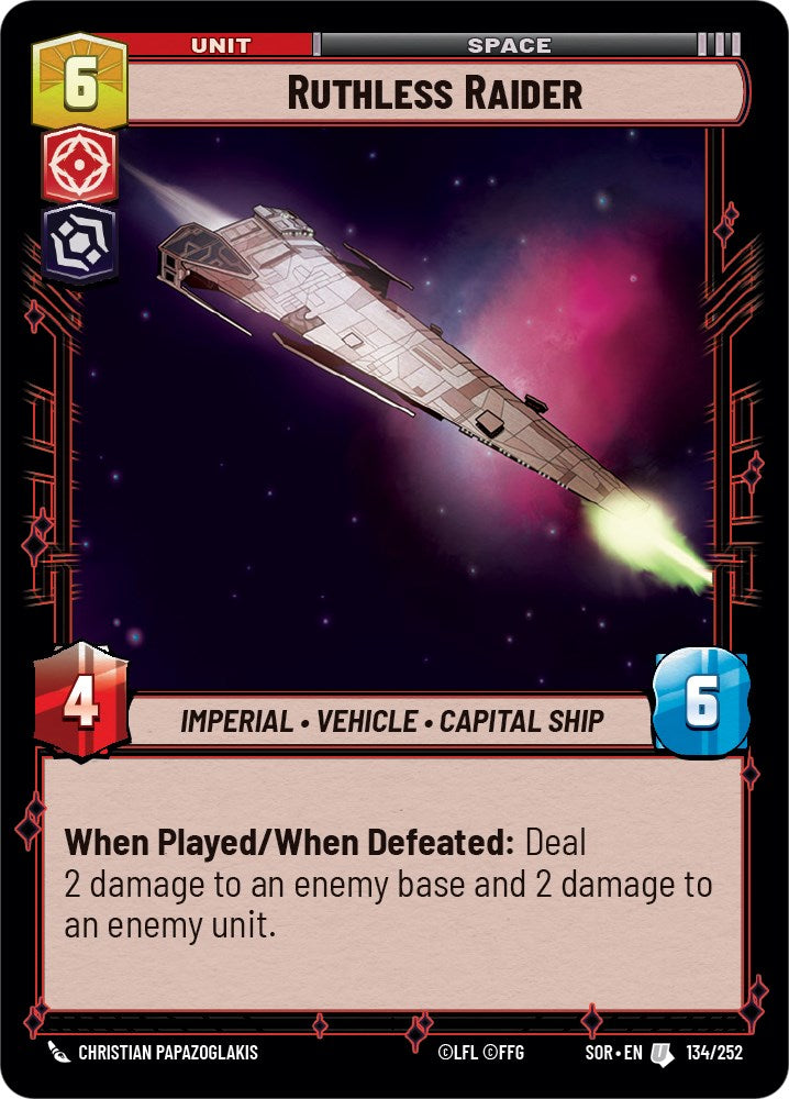 Ruthless Raider (134/252) [Spark of Rebellion] | Jomio and Rueliete's Cards and Comics