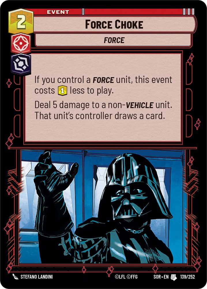 Force Choke (139/252) [Spark of Rebellion] | Jomio and Rueliete's Cards and Comics