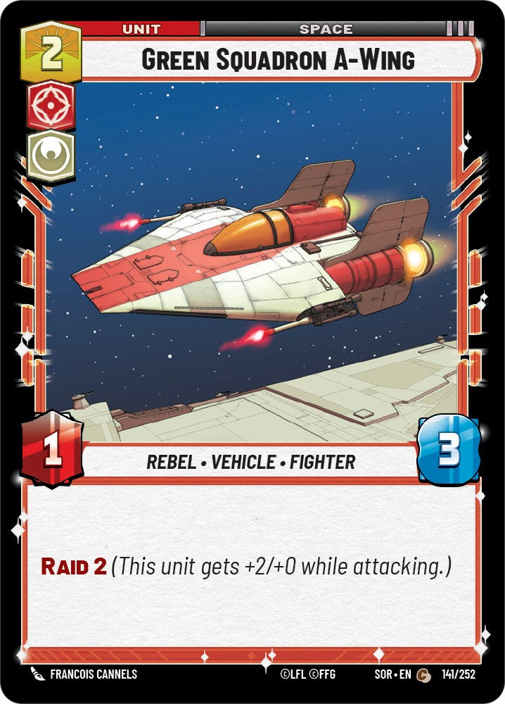 Green Squadron A-Wing (141/252) [Spark of Rebellion] | Jomio and Rueliete's Cards and Comics