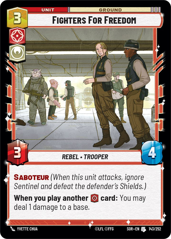 Fighters For Freedom (143/252) [Spark of Rebellion] | Jomio and Rueliete's Cards and Comics