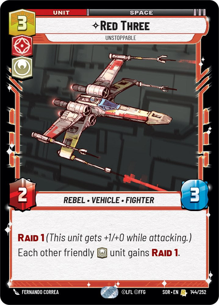 Red Three - Unstoppable (144/252) [Spark of Rebellion] | Jomio and Rueliete's Cards and Comics