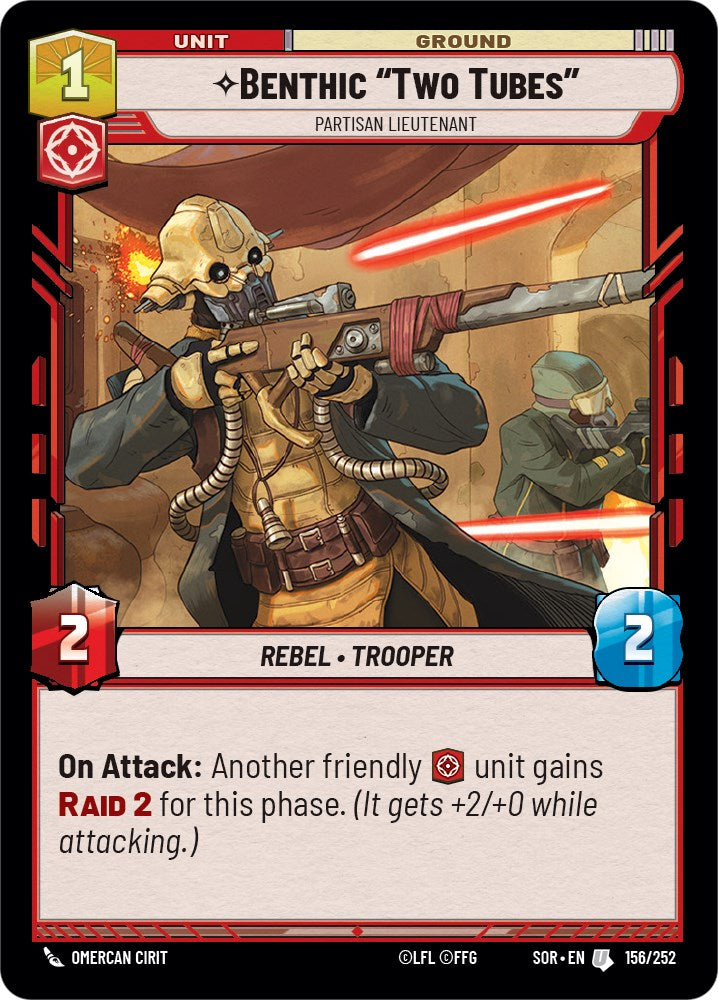 Benthic "Two Tubes" - Partisan Lieutenant (156/252) [Spark of Rebellion] | Jomio and Rueliete's Cards and Comics