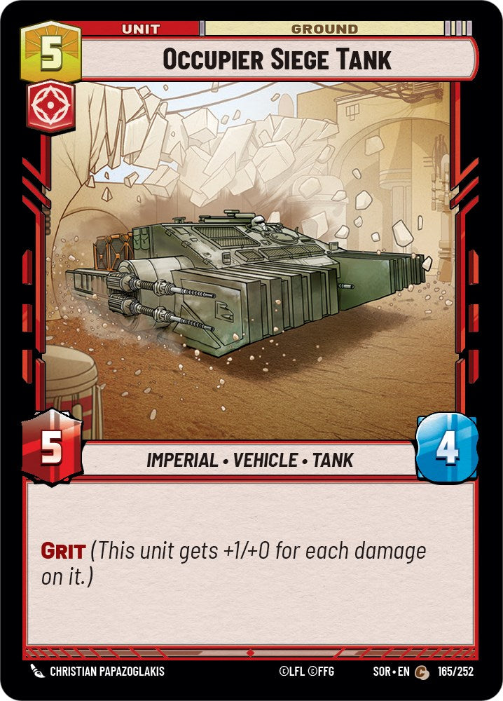 Occupier Siege Tank (165/252) [Spark of Rebellion] | Jomio and Rueliete's Cards and Comics