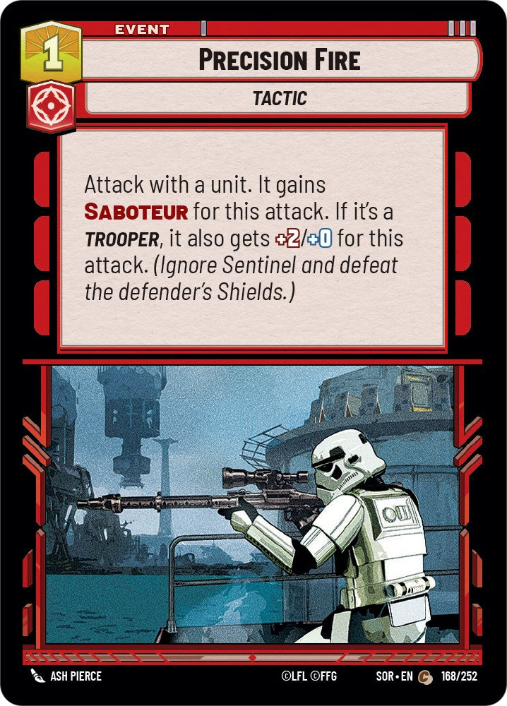Precision Fire (168/252) [Spark of Rebellion] | Jomio and Rueliete's Cards and Comics