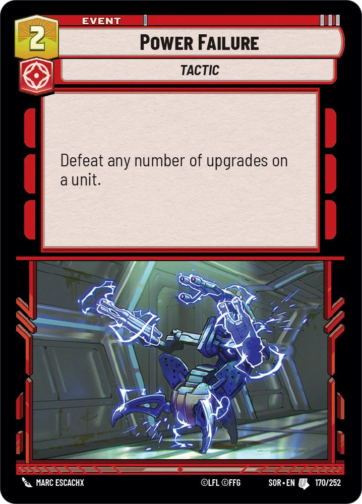 Power Failure (170/252) [Spark of Rebellion] | Jomio and Rueliete's Cards and Comics