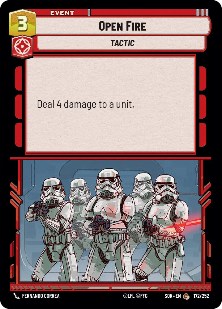 Open Fire (172/252) [Spark of Rebellion] | Jomio and Rueliete's Cards and Comics