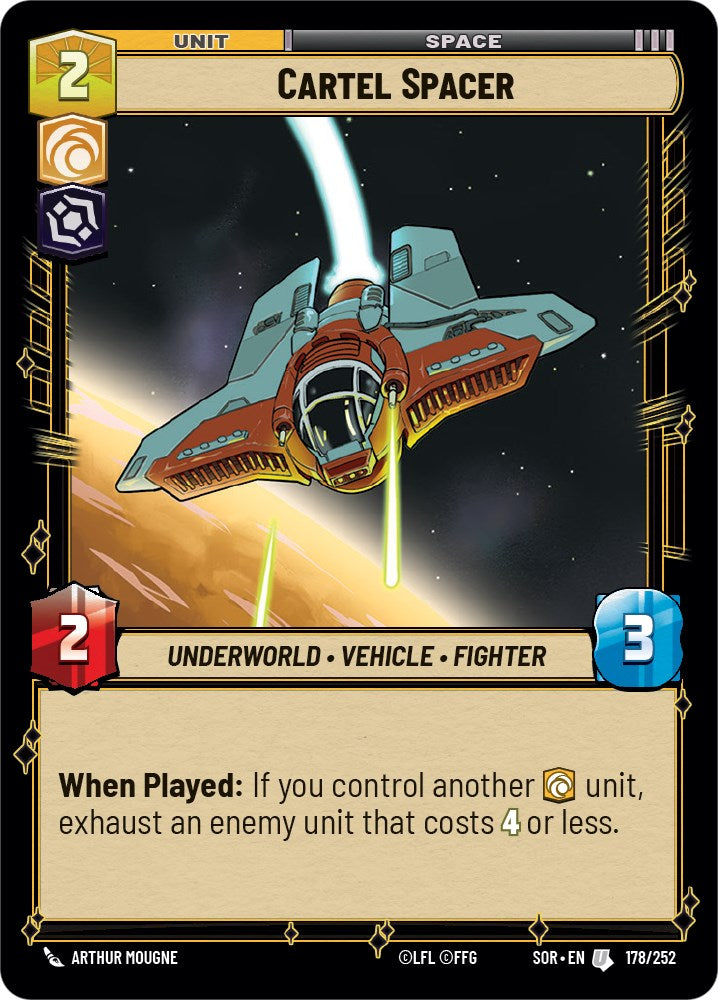 Cartel Spacer (178/252) [Spark of Rebellion] | Jomio and Rueliete's Cards and Comics
