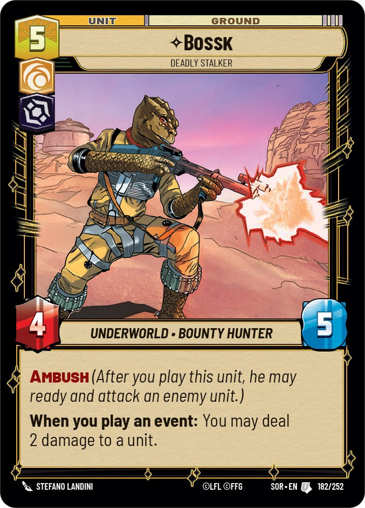 Bossk - Deadly Stalker (182/252) [Spark of Rebellion] | Jomio and Rueliete's Cards and Comics