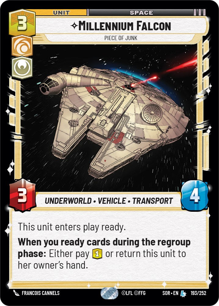 Millennium Falcon - Piece of Junk (193/252) [Spark of Rebellion] | Jomio and Rueliete's Cards and Comics
