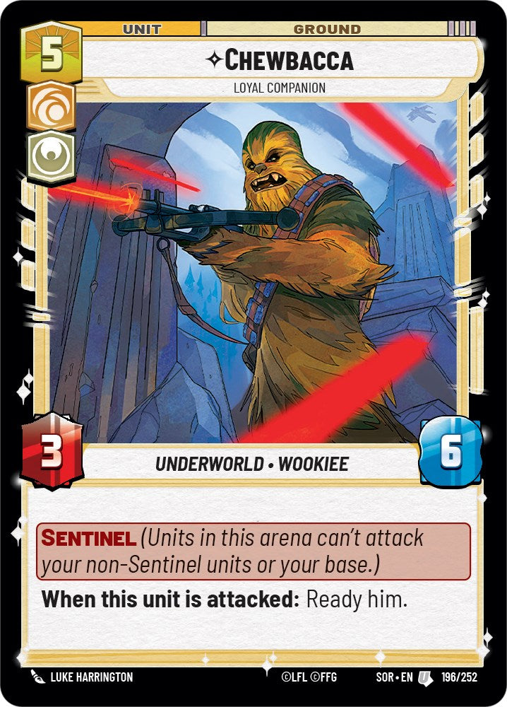 Chewbacca - Loyal Companion (196/252) [Spark of Rebellion] | Jomio and Rueliete's Cards and Comics