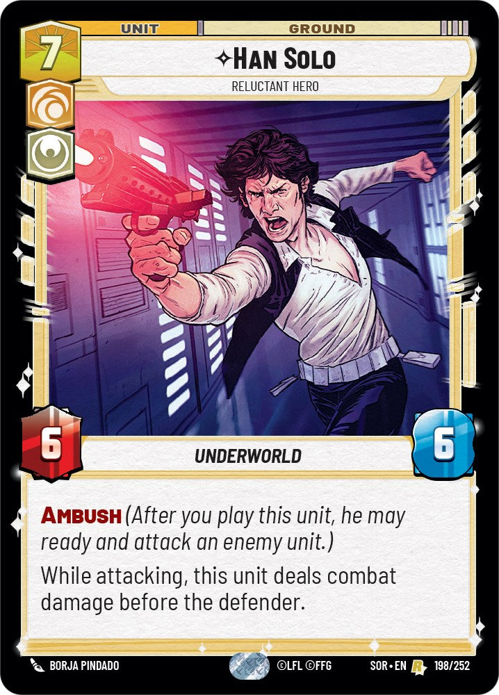 Han Solo - Relunctant Hero (198/252) [Spark of Rebellion] | Jomio and Rueliete's Cards and Comics