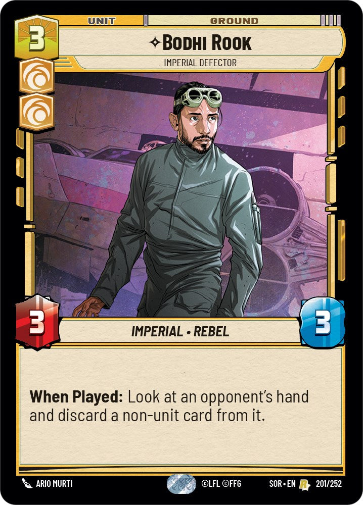 Bodhi Rook - Imperial Defector (201/252) [Spark of Rebellion] | Jomio and Rueliete's Cards and Comics
