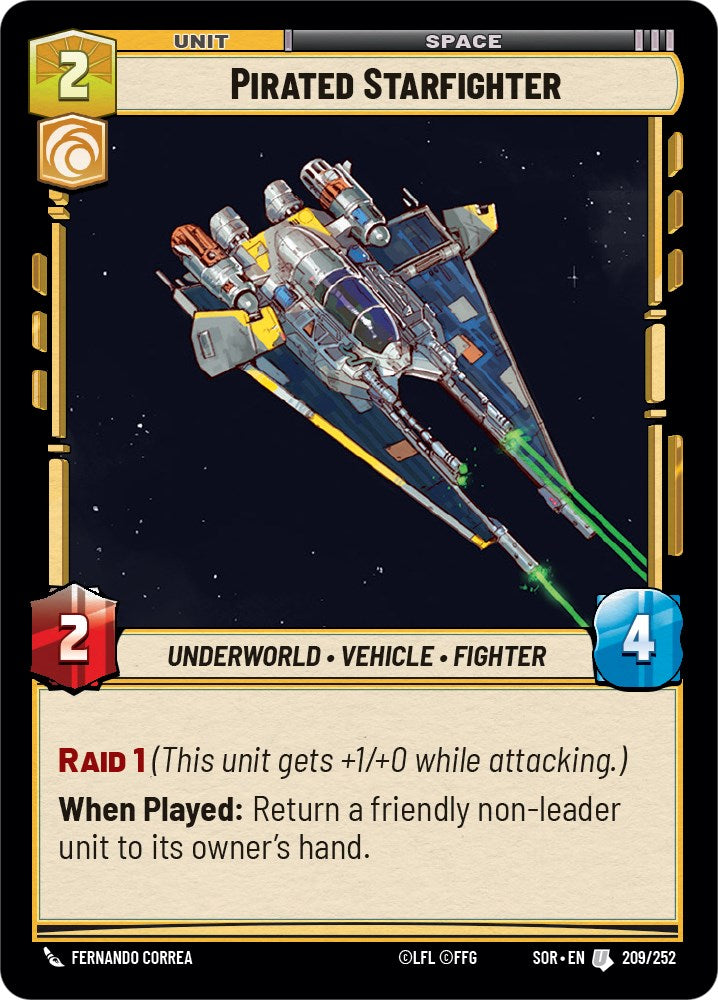 Pirated Starfighter (209/252) [Spark of Rebellion] | Jomio and Rueliete's Cards and Comics