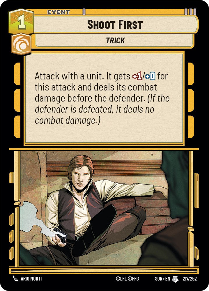 Shoot First (217/252) [Spark of Rebellion] | Jomio and Rueliete's Cards and Comics