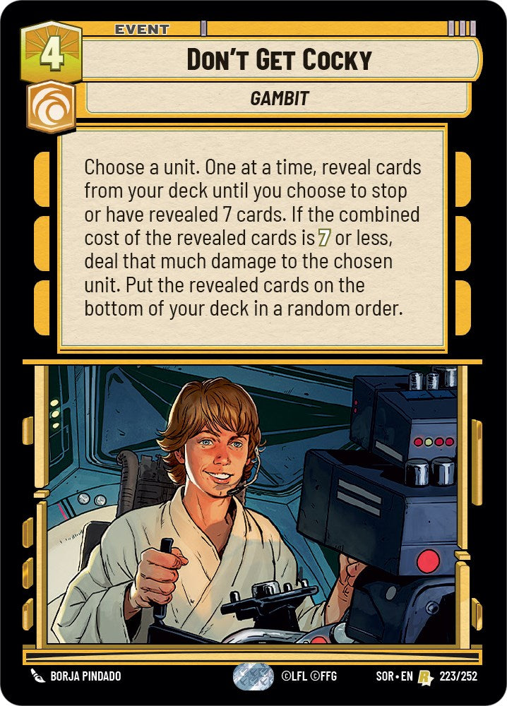 Don't Get Cocky (223/252) [Spark of Rebellion] | Jomio and Rueliete's Cards and Comics