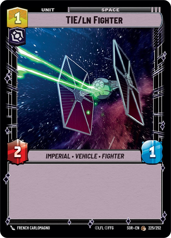 TIE/ln Fighter (225/252) [Spark of Rebellion] | Jomio and Rueliete's Cards and Comics