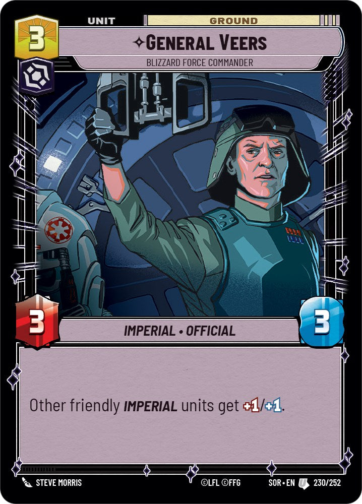 General Veers - Blizzard Force Commander (230/252) [Spark of Rebellion] | Jomio and Rueliete's Cards and Comics