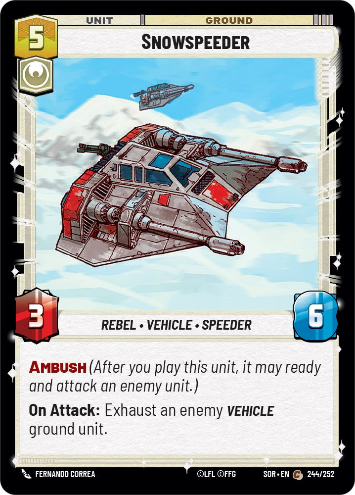 Snowspeeder (244/252) [Spark of Rebellion] | Jomio and Rueliete's Cards and Comics