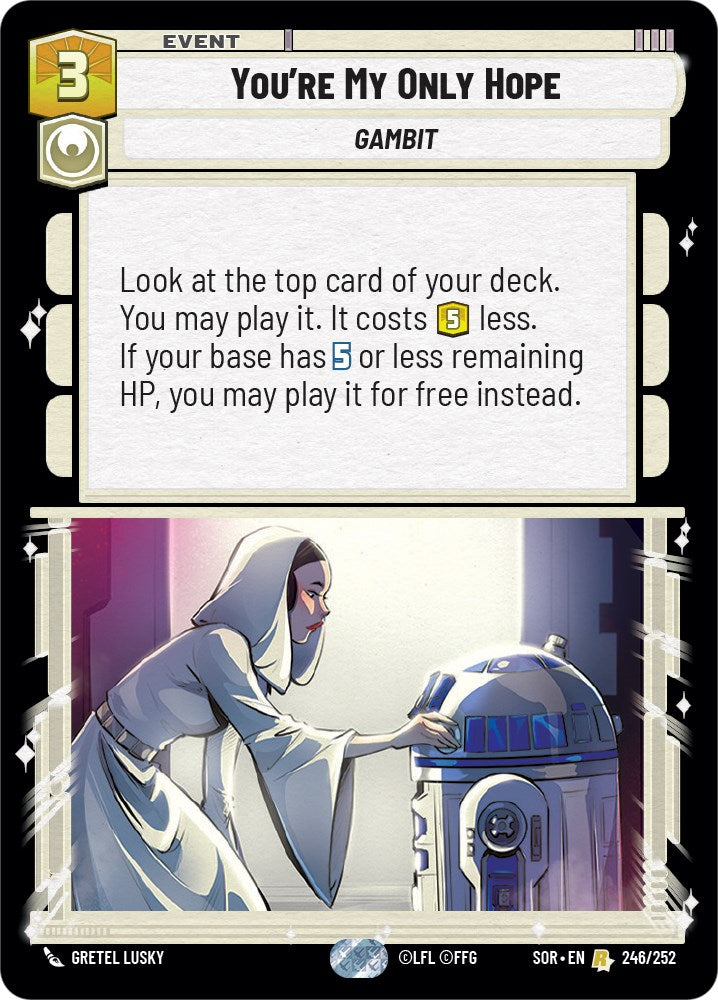 You're My Only Hope (246/252) [Spark of Rebellion] | Jomio and Rueliete's Cards and Comics