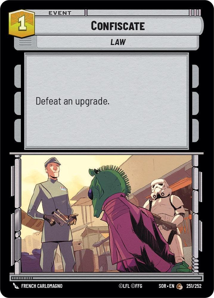 Confiscate (251/252) [Spark of Rebellion] | Jomio and Rueliete's Cards and Comics