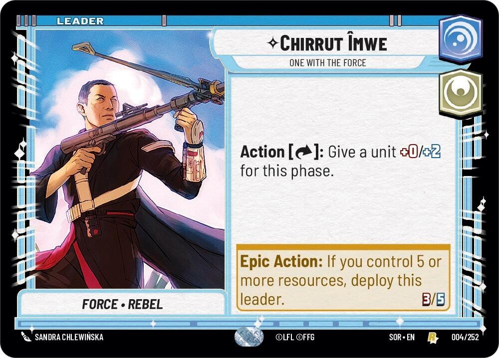 Chirrut emwe - One With The Force (004/252) [Spark of Rebellion] | Jomio and Rueliete's Cards and Comics