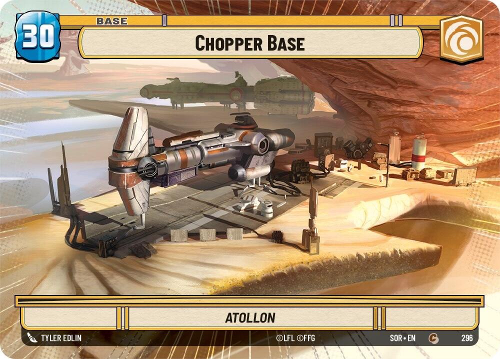 Chopper Base (Hyperspace) (296) [Spark of Rebellion] | Jomio and Rueliete's Cards and Comics