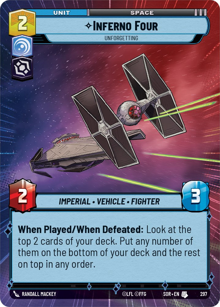 Inferno Four - Unforgetting (Hyperspace) (297) [Spark of Rebellion] | Jomio and Rueliete's Cards and Comics