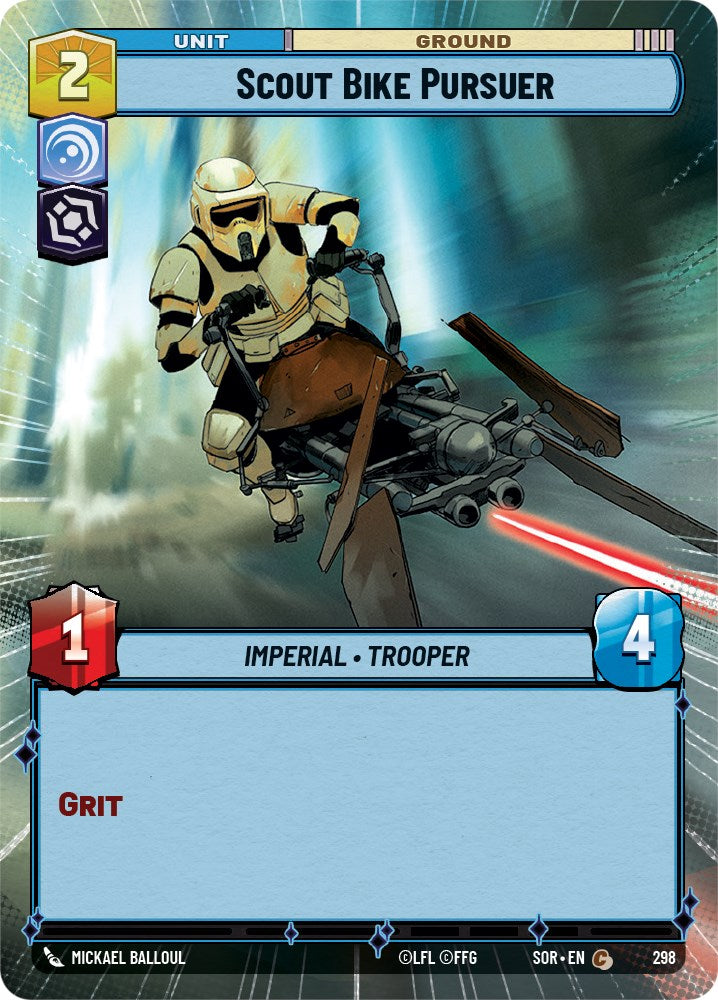 Scout Bike Pursuer (Hyperspace) (298) [Spark of Rebellion] | Jomio and Rueliete's Cards and Comics