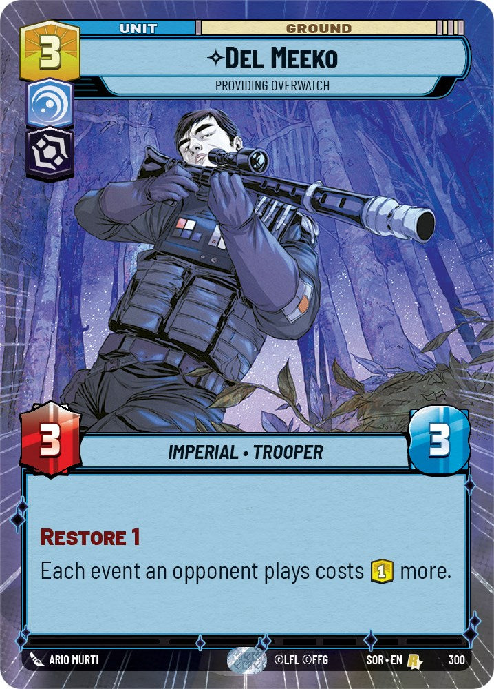 Del Meeko - Providing Overwatch (Hyperspace) (300) [Spark of Rebellion] | Jomio and Rueliete's Cards and Comics
