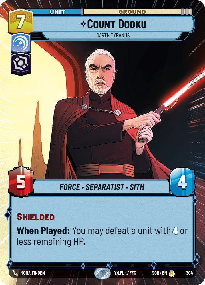 Count Dooku - Darth Tyranus (Hyperspace) (304) [Spark of Rebellion] | Jomio and Rueliete's Cards and Comics