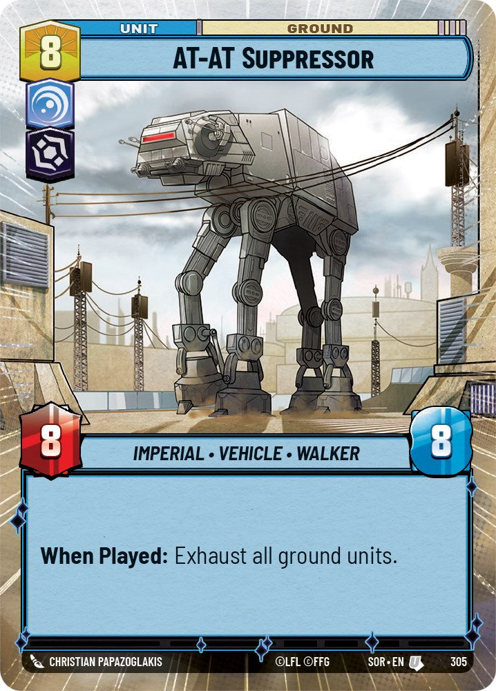 AT-AT Suppressor (Hyperspace) (305) [Spark of Rebellion] | Jomio and Rueliete's Cards and Comics