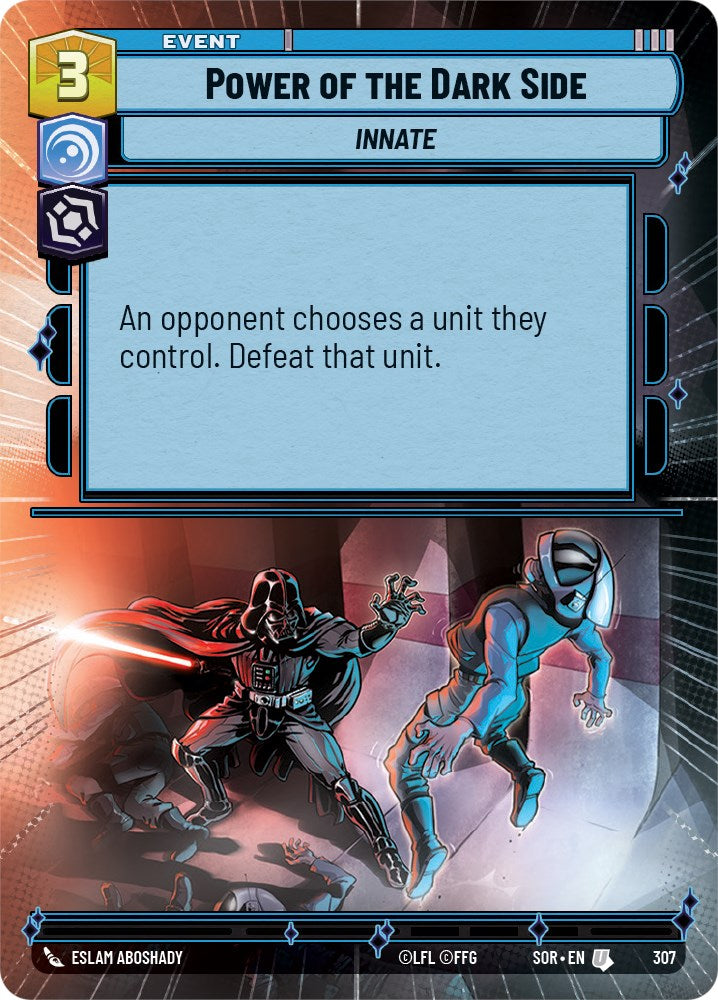 Power of the Dark Side (Hyperspace) (307) [Spark of Rebellion] | Jomio and Rueliete's Cards and Comics