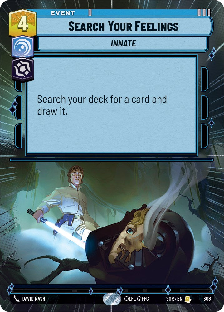 Search Your Feelings (Hyperspace) (308) [Spark of Rebellion] | Jomio and Rueliete's Cards and Comics