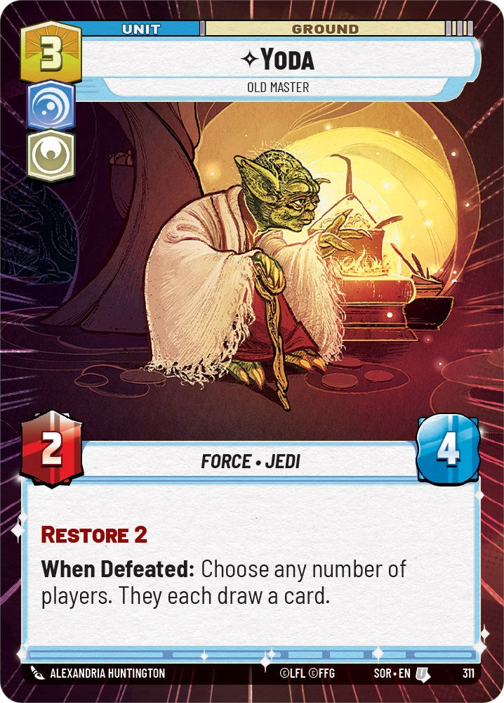 Yoda - Old Master (Hyperspace) (311) [Spark of Rebellion] | Jomio and Rueliete's Cards and Comics