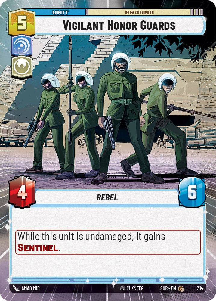 Vigilant Honor Guards (Hyperspace) (314) [Spark of Rebellion] | Jomio and Rueliete's Cards and Comics