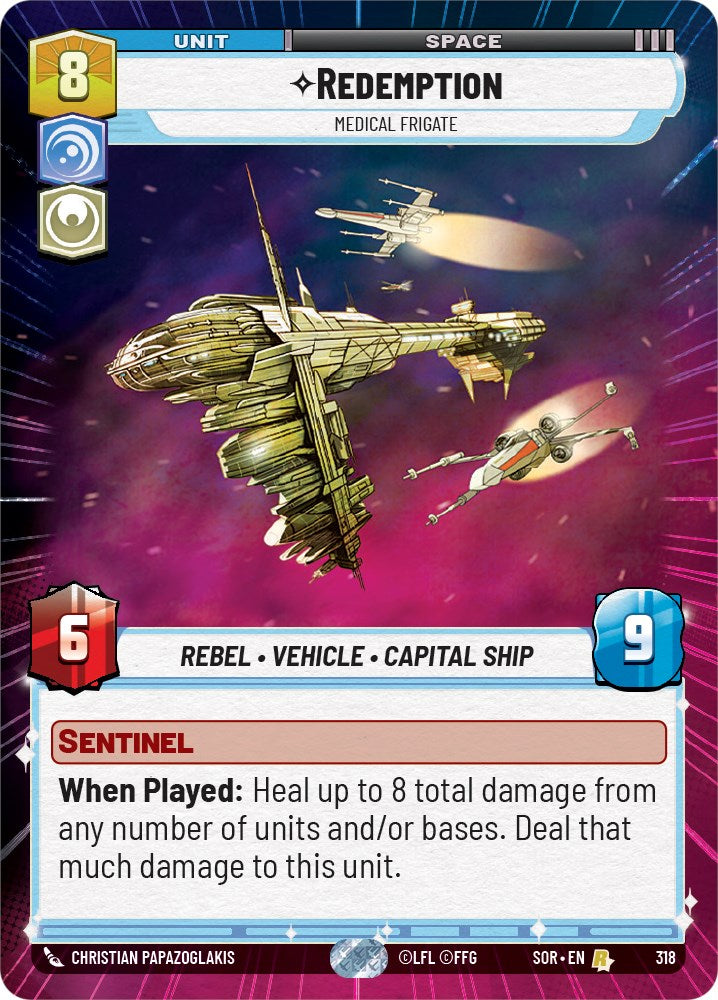 Redemption - Medical Frigate (Hyperspace) (318) [Spark of Rebellion] | Jomio and Rueliete's Cards and Comics